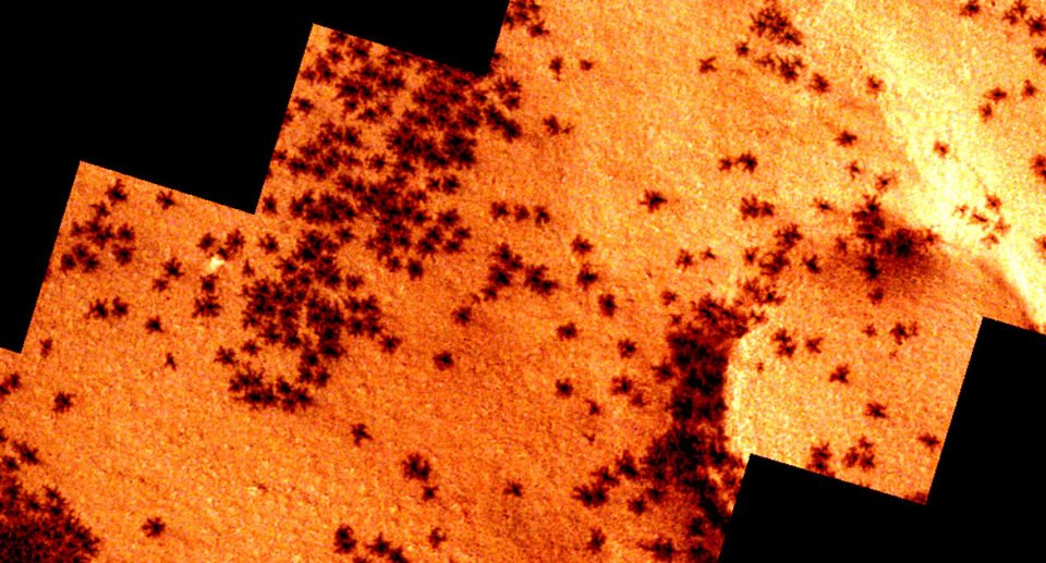 Orbiter Spots “Spiders” on Surface of Mars