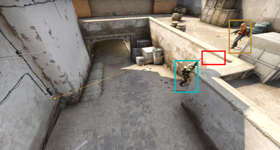 GO bot moves like a professional player on de_dust2