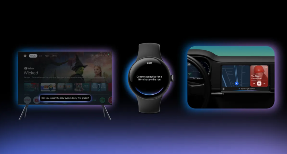 Google brings Gemini AI to smartwatches, cars, TVs, and XR headsets